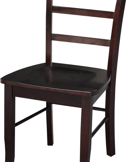 International Concepts Madrid Ladder Back Chair, Java, Rich Mocha - LeafyLoom