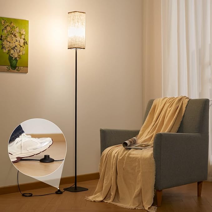 Floor Lampswith LED Bulb for Living Room, Modern LED Standing Lamp Reading Light 3 Color Temperatures Adjustable Bedside Lamps for Bedroom Living Room Office Decor - LeafyLoom