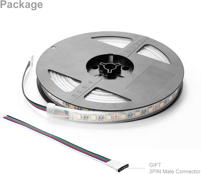 BTF-LIGHTING 5050 RGBW RGB+Warm White(2700K-3000K) 4 Colors in 1 LED Tape Light DC12V 5m 16.4ft 60LED/m Multi-Colored IP67 White 14mm PCB for Bedroom Kitchen Home Decoration(No Adapter or Controller) BTF-LIGHTING