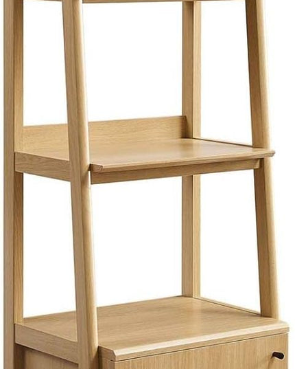 Modway 21" Bookshelf Display Case in Oak - LeafyLoom