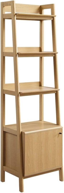 Modway 21" Bookshelf Display Case in Oak - LeafyLoom