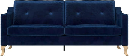 Mr. Kate Tess Sofa with Soft Pocket Coil Cushions, Small Space Living Room Furniture, Blue Velvet - LeafyLoom