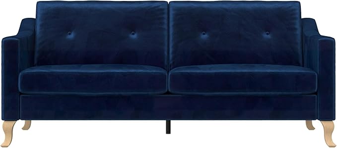 Mr. Kate Tess Sofa with Soft Pocket Coil Cushions, Small Space Living Room Furniture, Blue Velvet - LeafyLoom
