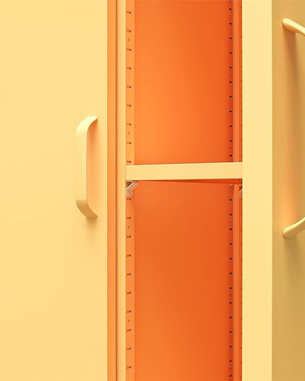Novogratz Cache Tall 2 Door Metal Locker Cabinet, Yellow - LeafyLoom