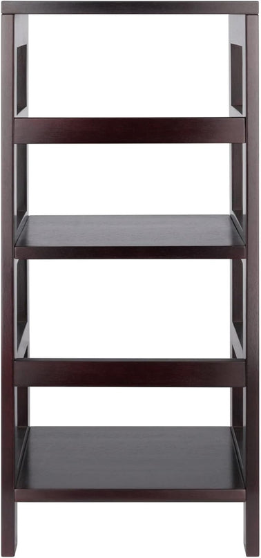 Winsome Leo Model Name Shelving, Tall, Espresso - LeafyLoom