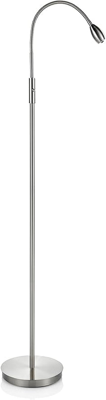 402071-15, FOCUS Adjustable Beam LED Floor Lamp,Metal, Nickel - LeafyLoom