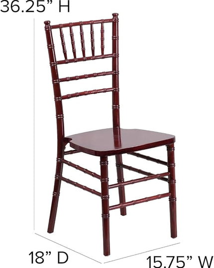 Flash Furniture 2 Pack HERCULES Series Mahogany Wood Chiavari Chair - LeafyLoom