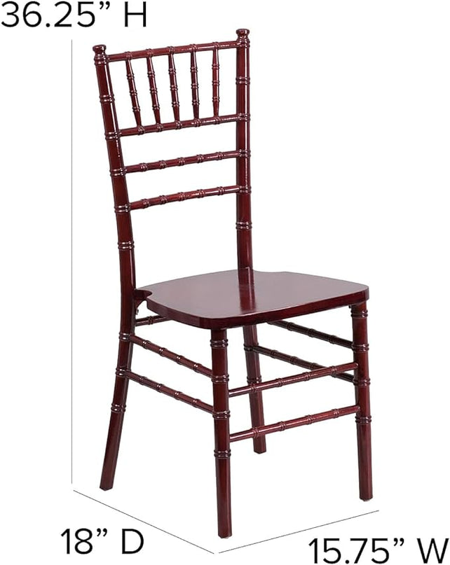 Flash Furniture HERCULES Series Mahogany Wood Chiavari Chair - LeafyLoom