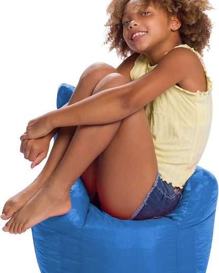 Posh Creations Bean Bag Structured Seat for Toddlers and Kids, Comfy Chair for Children, Pasadena, Royal Blue - LeafyLoom