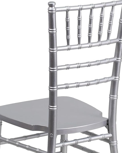 Flash Furniture 2 Pack HERCULES Series Silver Wood Chiavari Chair - LeafyLoom