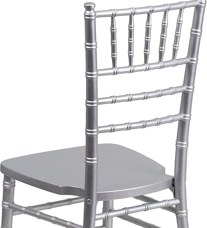 Flash Furniture HERCULES Series Silver Wood Chiavari Chair - LeafyLoom