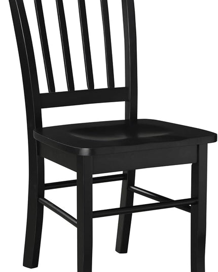 Boraam Shaker 2 Room Side Chairs, Dining Height, Black - LeafyLoom