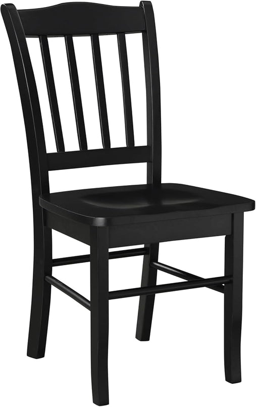 Boraam Shaker 2 Room Side Chairs, Dining Height, Black - LeafyLoom