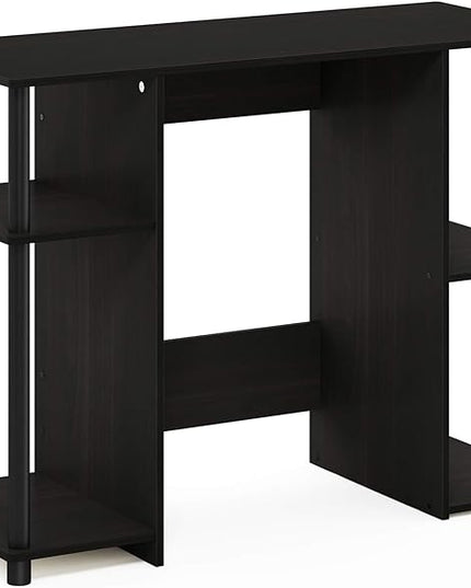 Furinno JAYA Computer Study Desk,Open Storage, Espresso - LeafyLoom