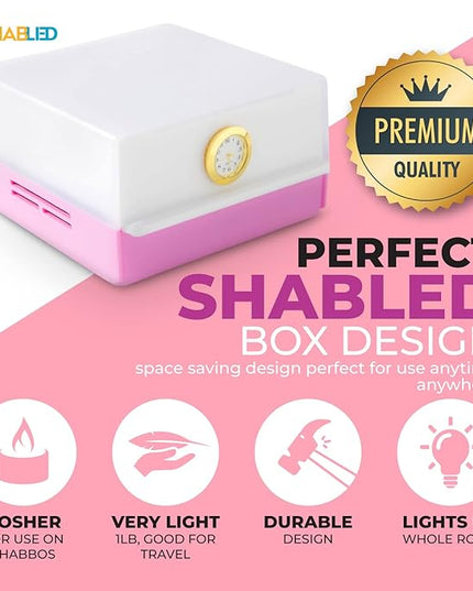 Kosher for Shabbos, LED Reading Lamp with Drawer, Table lamps and nightlight for Living Rooms, Bedrooms, Baby Nursery, Home Office, Reading, Bulb lasts 50,000 hours, (Pink) - LeafyLoom
