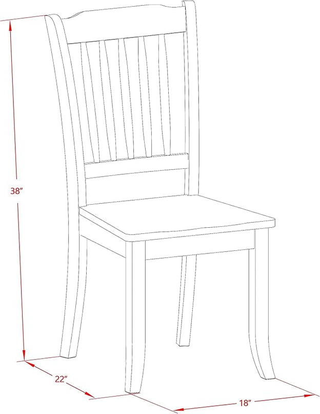 East West Furniture SUDA5-LWH-W 5 Piece Dining Room Furniture Set Includes a Round Kitchen Table with Dropleaf & Shelves and 4 Dining Chairs, 42x42 Inch, Linen White - LeafyLoom