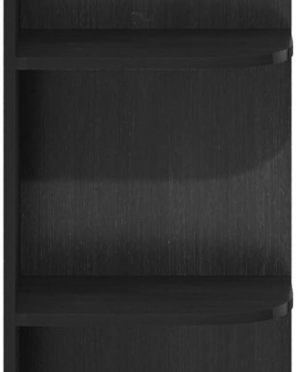 Furinno Pasir 5-Tier Corner Open Shelf Bookcase, Blackwood - LeafyLoom