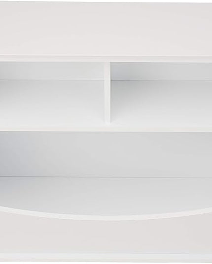 Amazon Basics Children's Multi-Functional 3 Shelf Bookcase and Toy Storage Bin, White, 14.84" D x 31.25" W x 24.56" H - LeafyLoom