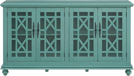 Martin Svensson Home Elegant TV Stand, 63" W x 35" H, Antique Teal - LeafyLoom