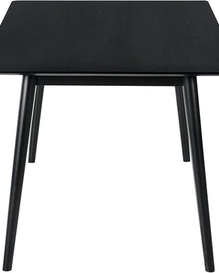 Armen Living Westmont 59" Rectangular Wood Dining Table, Black - LeafyLoom