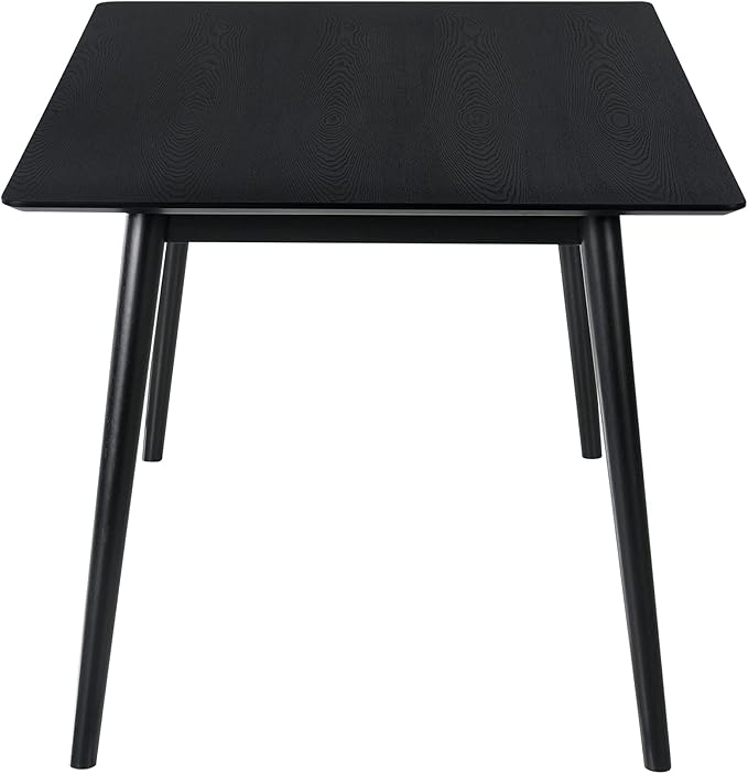 Armen Living Westmont 59" Rectangular Wood Dining Table, Black - LeafyLoom