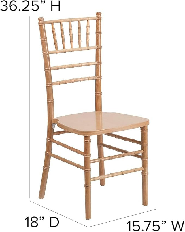 Flash Furniture HERCULES Series Natural Wood Chiavari Chair - LeafyLoom