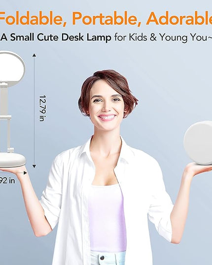 Battery Operated Lamp Rechargeable Lamp Foldable & Portable Light, 8 Brightness Dimmable Cordless Lamp Rechargeable Light Wireless Lamp Mini Lamp, Battery Lamp Battery Lights Nail Light for Desk, LED - LeafyLoom