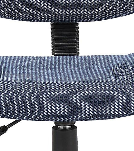 Boss Office Products Perfect Posture Delux Fabric Task Chair without Arms in Blue - LeafyLoom