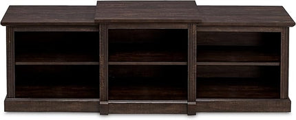 ROCKPOINT 70inch Classical TV Stand Storage Media Console Entertainment Center for TVs up to 80,Espresso - LeafyLoom