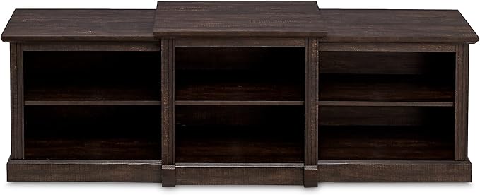 ROCKPOINT 70inch Classical TV Stand Storage Media Console Entertainment Center for TVs up to 80,Espresso - LeafyLoom