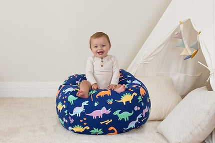 Aubliss Stuffed Animal Bean Bag Storage Chair (Dinosaur, Medium (32'')) - LeafyLoom