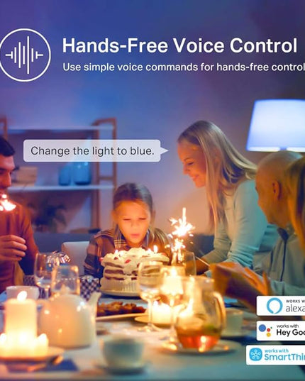 Kasa Smart Light Bulbs, Full Color Changing Dimmable Smart WiFi Bulbs Compatible with Alexa and Google Home, A19, 60 W 800 Lumens,2.4Ghz only, No Hub Required, 2-Pack (KL125P2), Multicolor KasaSmartbyTP-Link