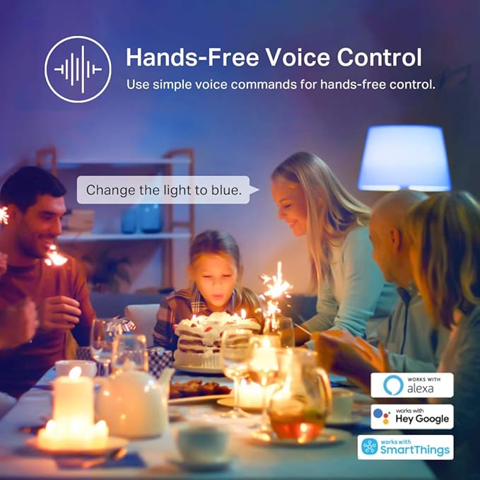 Kasa Smart Light Bulbs, Full Color Changing Dimmable Smart WiFi Bulbs Compatible with Alexa and Google Home, A19, 60 W 800 Lumens,2.4Ghz only, No Hub Required, 2-Pack (KL125P2), Multicolor KasaSmartbyTP-Link