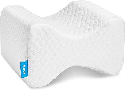 Luna Orthopedic Pillow Knee Pillow | Memory Foam Pillows for Hip Pain & Lower Back Pain Relief | Post Surgery Pillow, Sciatica Pain Relief Pillow for Adults | Knee Surgery Gifts - LeafyLoom