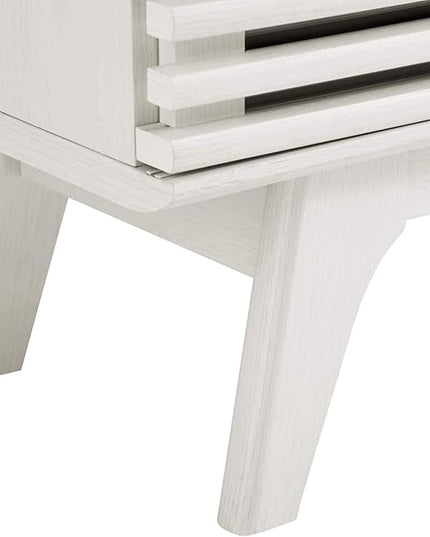 Modway Render Mid-Century Modern Low Profile 59 Inch TV Stand in White - LeafyLoom