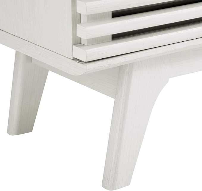 Modway Render Mid-Century Modern Low Profile 59 Inch TV Stand in White - LeafyLoom