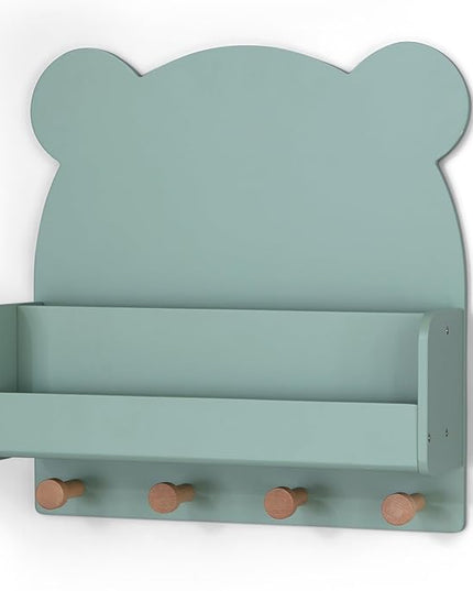 Delta Children babyGap Oxford 6-in-1 Convertible Crib + Brannan Bear Bookcase with Bins + Brannan Bear Wall Shelf with 4 Hooks, Navy/Natural (Bundle) - LeafyLoom