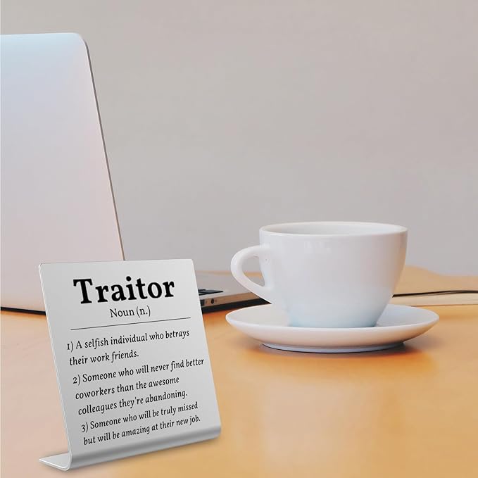 funny coworker gifts Sarcastic Farewell Gifts for Coworkers Women Work Bestie Gifts Going Away Gift for Coworkers Woman Good Luck Gifts for Leaving Colleague Farewell Signs Gift (Silver) LD15 - LeafyLoom