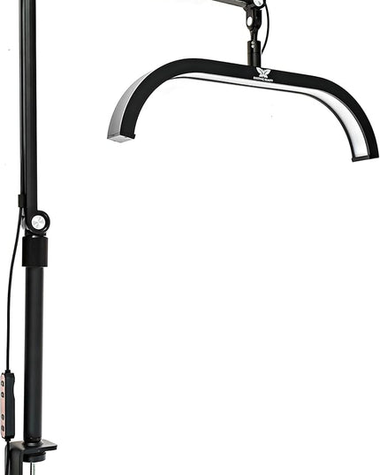 Existing Beauty LED Half Moon Light for Nail Desk with Desk Clamp - Desk Light for Nail Tech - Adjustable Brightness, Warm to Cool Light - Esthetician Light for Lash Artists, Nail Salons - Easy Setup - LeafyLoom