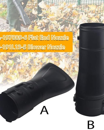 191B21-6 191L13-5 Adapter Pipe & 197889-6 Flat end Nozzle, Compatible with Makita Blower, for Makita X2 36V Hand Held Blower XBU02Z - XBU03 18V Brushless Cordless Blower - LeafyLoom