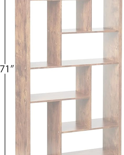 Coaster Home Furnishings Delwin 10-Shelf Bookcase Antique Nutmeg - LeafyLoom