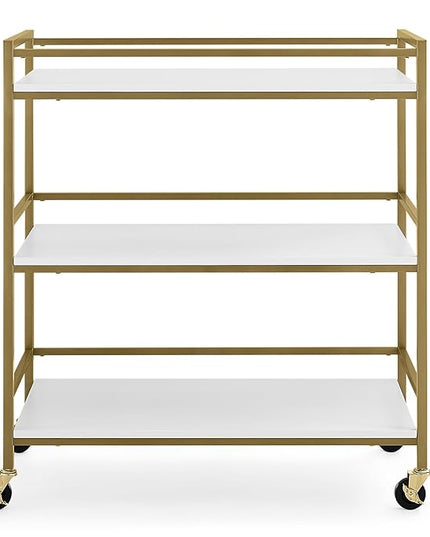 Delta Children Jade Changing Table/Cart, White Melamine/Bronze - LeafyLoom