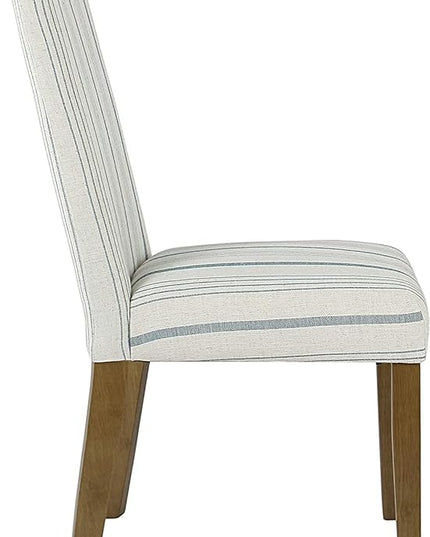 HomePop Classic Parsons Dining Chairs, Pack of 2, Dove Grey Stripe(Set of 2) - LeafyLoom