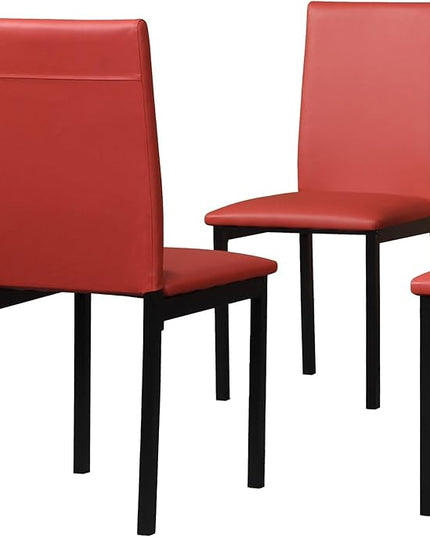 NicBex Haerin-SD-00348-LWJ Dining Chairs, 21.5"x17.5"x36", Red - LeafyLoom