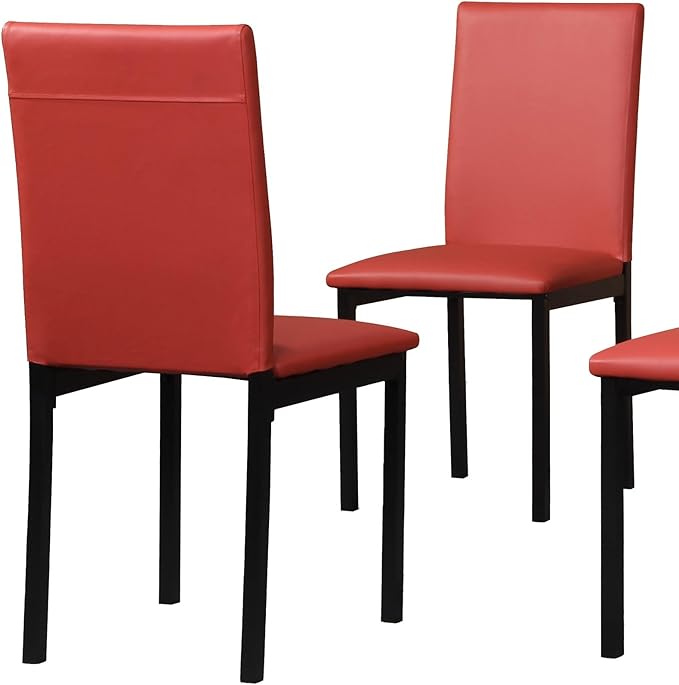 NicBex Haerin-SD-00348-LWJ Dining Chairs, 21.5"x17.5"x36", Red - LeafyLoom