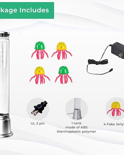 Shop LC Electric Jellyfish Lamp Artificial Fake Fish Tank Aquarium Lamp with Sensory Bubble Tube Lamp Night Light Sensory Lamp Jellyfish Lava Lamp - 1.90 FT Birthday Gifts - LeafyLoom