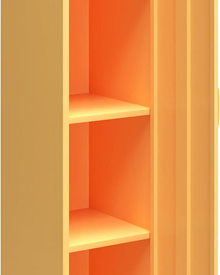 Novogratz Cache Single Metal Locker Storage, Yellow Cabinet - LeafyLoom