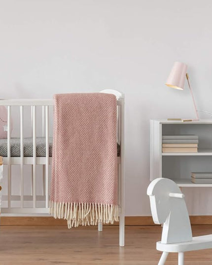 Globe Electric 67338 Novogratz x Globe Dobby 16" Desk Lamp, Matte Rose, Matte Gold Legs, Clear Cord, in-Line On/Off Switch, Pink - LeafyLoom