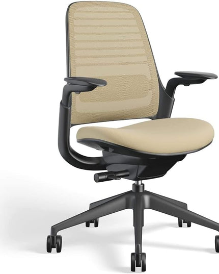 Steelcase Series 1 Work Office Chair - Malt, Hard Floor Casters - LeafyLoom