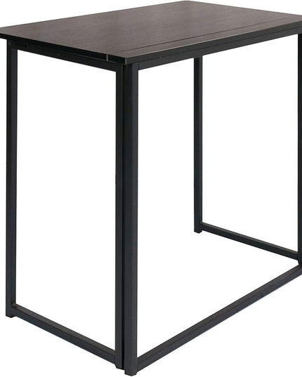 Leopard Outdoor Products Folding Computer / Laptop Table for Small Spaces, Space-Saving Home Office / Writing Desk, Compact Study Reading Foldable Desk (Black) - LeafyLoom